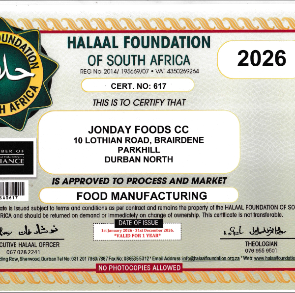 HALAAL CERTIFICATION 2026